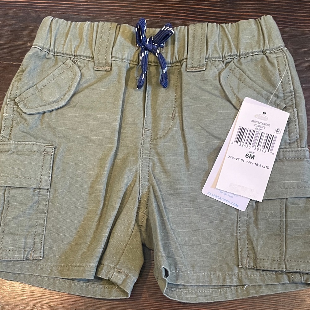 Ralph Lauren Baby (6M) Olive Cargo Shorts